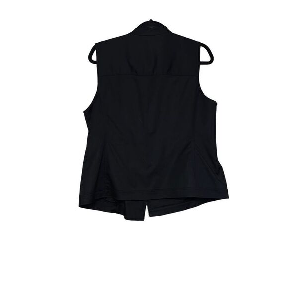 RAFAELLA Black Asymmetrical Zip Up Vest Size 12 - Picture 2 of 9